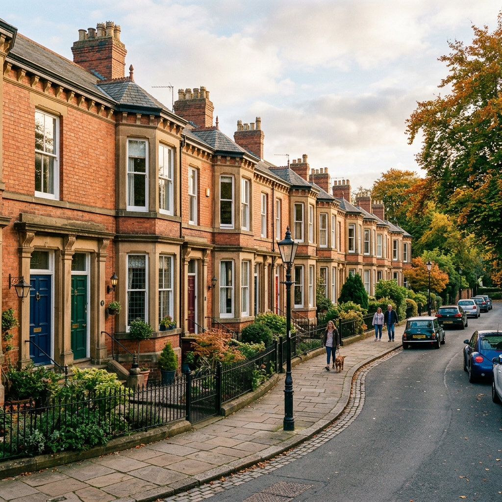Victorian terraced houses typical of St Albans