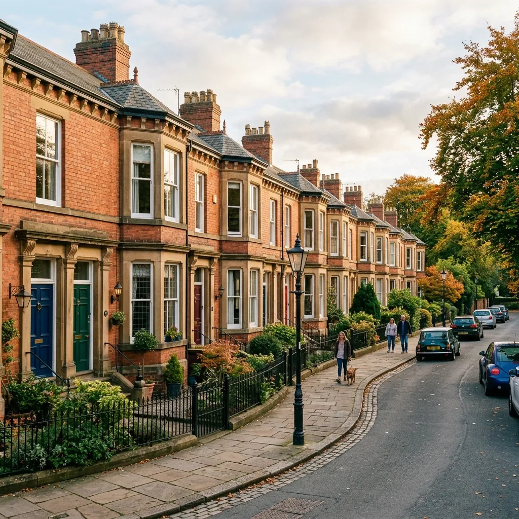 Victorian terraced houses typical of St Albans